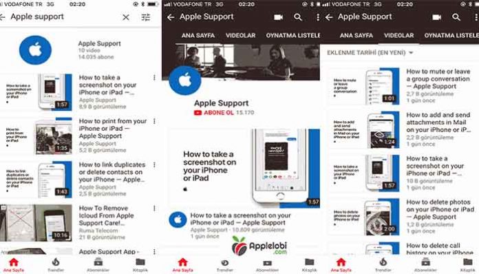Apple Destek ogretci video kanali