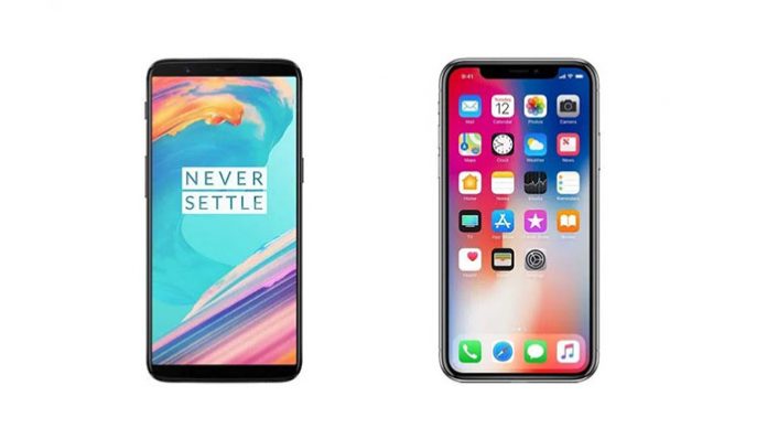 OnePlus 5T ile iPhone X