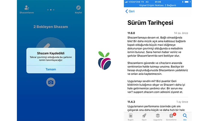 Shazam cevrimdısı modu