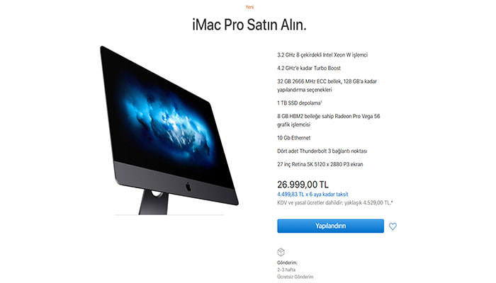iMac Pro ne kadar
