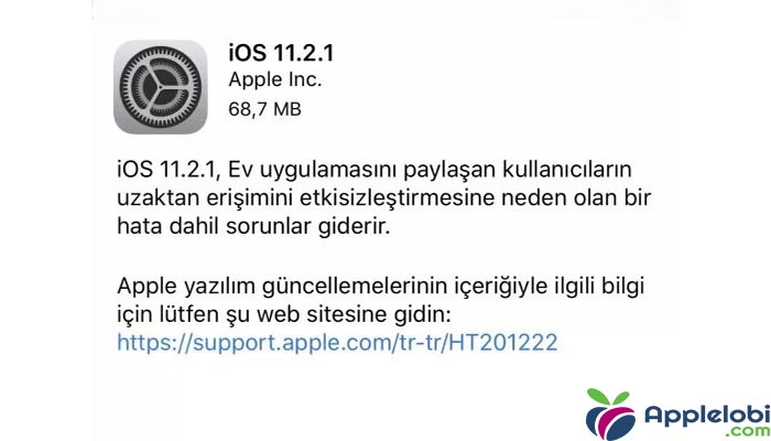 iOS 11.2.1 guncellemesi