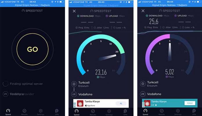 iOS icin Speedtest