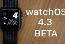 watchOS 4.3 beta guncelleme