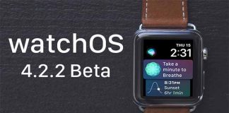 watchOS 4.2.2 beta 4 guncellemesi